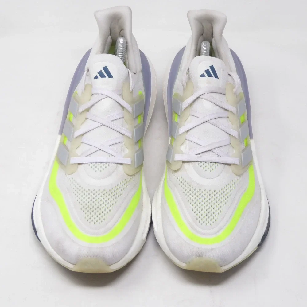 Adidas Womens Ultraboost Light Running Shoes White Wonder Blue Lucid Lemon Sz 11